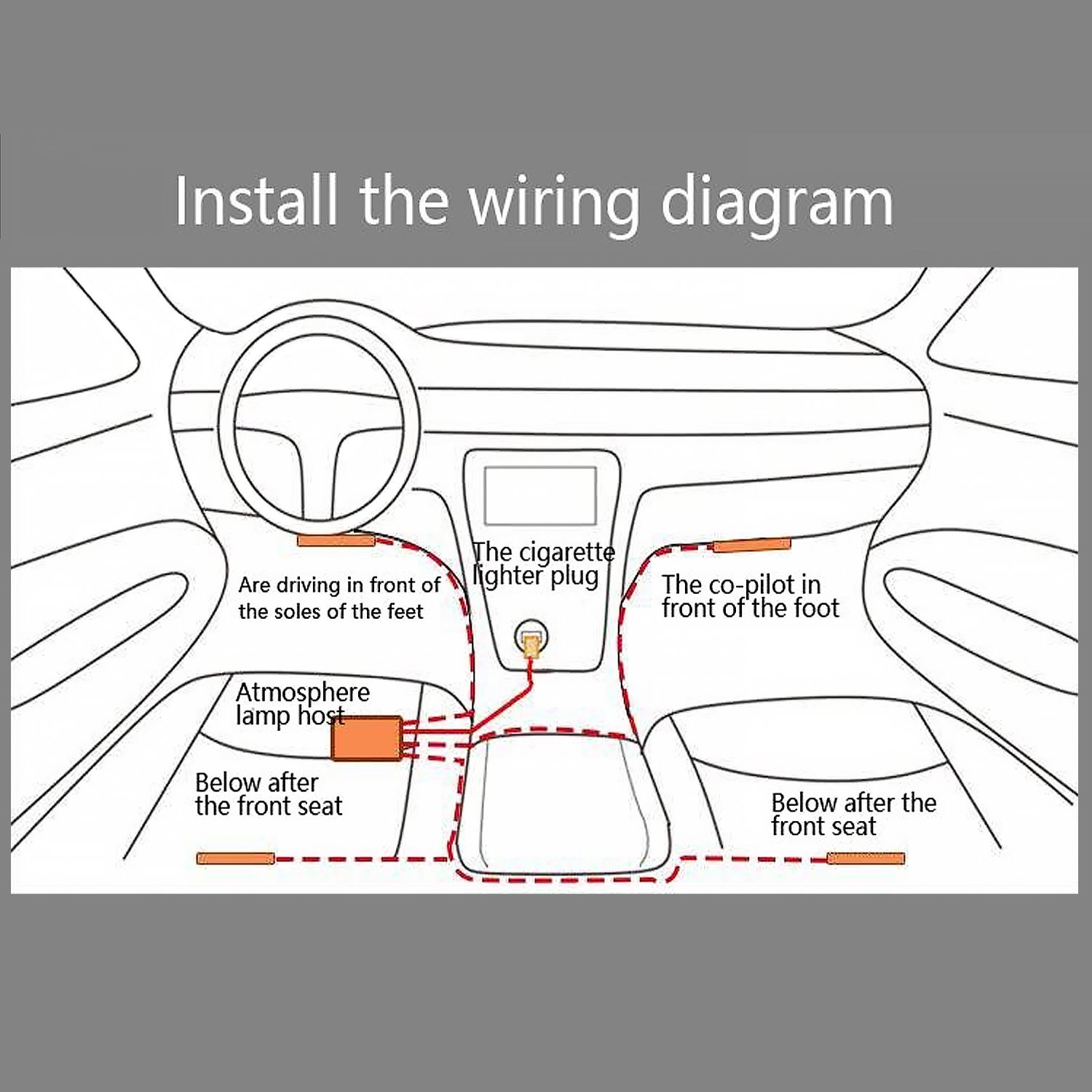 set COB LED RGB Car Atmosphere Phone App Music Control Strip Lights